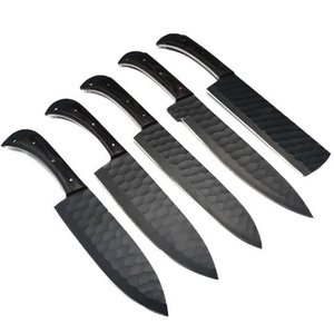 Juego de Cuchillos de Chef Profesionales de Acero Inoxidable de 5 Piezas, Hechos a Mano por Ahmad Fabric, Mango de Resina, Funda de Cuero, Diseño Moderno, Personalizable - Product Image 1