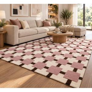 Tapis en laine tufté à la main de luxe, tapis artisanal sur mesure, design moderne, tapis en laine douce pour salon, chambre à coucher, salle à manger - Product Image 3