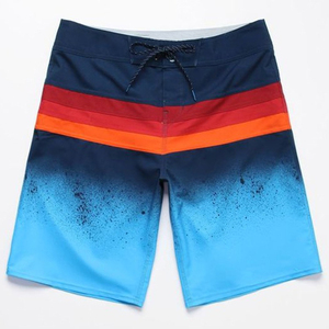 <b>Men</b>’s 4-Way Stretch Board Shorts Quick Dry Surf Swim <b>Trunks</b> Gradient Beach Shorts Custom Logo Performance Swimwear - Product Image 6