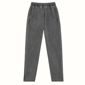 New Custom Logo Print and design Flare Sweatpants 100% Cotton Sweat <b>Pants</b> Vintage Acid Wash Flare Sweatpants Men <b>Summer</b> Jogger - Product Image 5