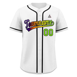 Camiseta de Béisbol Blanca Personalizada 2025, con Ribete Dorado y Negro, Cierre de Botones, Uniforme de Equipo, Nombre y Número Personalizados, Estilo Profesional, Antibacteriana - Product Image 4