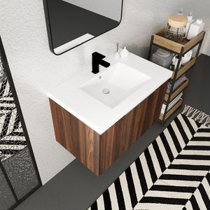 Mobile Bagno Compatto da 30 Pollici con Lavabo e Ante a Chiusura Ammortizzata 30x18 00630CAW (Imballaggio KD) - Product Image 6