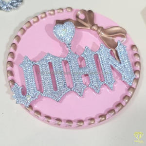 Premium Labor-Gezüchteter Diamant JOHN Namensanhänger Vollständig Funkelndes Iced-Out Buchstaben-Design Gedrehte Kette Luxuriöser Hip-Hop-Schmuck - Product Image 6
