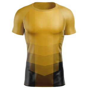 High Quality Polyester Made Sublimation Printed <b>Men</b> Running <b>Shirt</b> Sport Wear <b>Compression</b> <b>Shirt</b> MMA Fighting Rashguard - Product Image 4