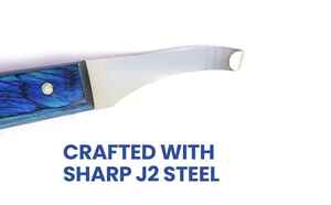 Cuchillo de Herrador de Acero de Damasco Premium IRON para Recorte de Herraduras, Hoja Hecha a Mano, Herramientas Veterinarias, OEM, Marca Privada - Product Image 2