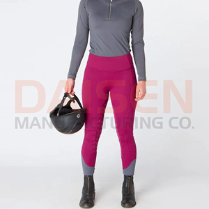 Leggings d'équitation pour femme avec grip en silicone, pantalon extensible taille haute, respirant et léger, vêtements de performance équestre - Product Image 4