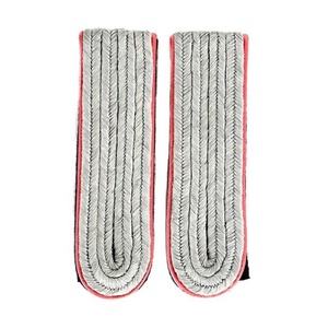 Épaulettes d'uniforme professionnel brodées sur mesure avec bordure rose pour officiers - Product Image 1