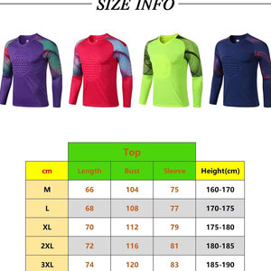 Maillots de gardien de but de football unisexes de qualité supérieure, sans manches, 100% polyester, respirants, anti-transpiration, coupe classique - Product Image 6