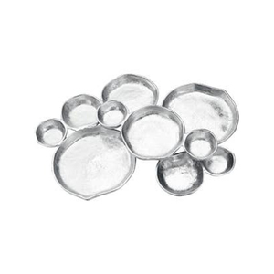 Juego de Tazones de Metal Dorado para Servir, con Múltiples Compartimentos, Texturizados, Redondos, para Cocina, Artesanía, Centro de Mesa Decorativo, Regalo - Product Image 4