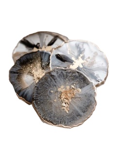 Sous-verres en résine de luxe faits à la main tampons carrés de couleur personnalisables pour ensemble de table de tapis de cuisine meilleur prix - Product Image 1