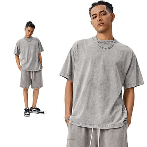 Conjunto de Verano para Hombre, Estilo Boyfriend, Holgado, con Camiseta Casual Americana de Moda y Pantalones Cortos, Conjunto de Dos Piezas - Product Image 5