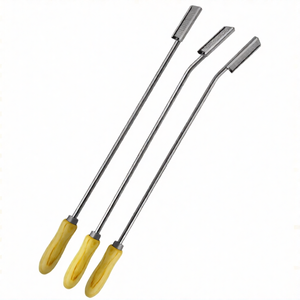 Juego de 3 limas dentales equinas con mango de madera ajustable (ángulo ascendente y descendente, recto), instrumentos veterinarios para el cuidado dental equino - Product Image 1
