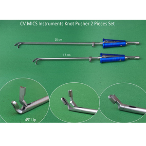 Instrumentos de Cirugía Cardíaca, Juego de Pinzas Empujadoras de Nudos, 2 Piezas, Instrumento Cardiovascular Manual de Acero Inoxidable para Uso General - Product Image 1