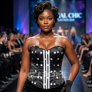 Haut corset imprimé à pois sur tout le buste - Product Image 2