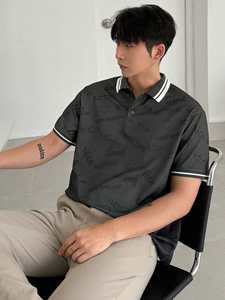 Polo de Verano para Hombre con Estampado de Letras y Geométrico en Bloques de Color - Product Image 6