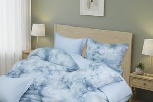 Modern Plant Pattern Organic Cotton 1800tc Reversible <b>Bedding</b> <b>Set</b> Duvet Cover Sheet Pillowcase All Season Breathable Woven - Product Image 3