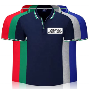 100% soie coton personnalisé T-Shirt à manches courtes pour polos pour le travail d'été solide motif Lape couleur unie Logo brodé - Product Image 2