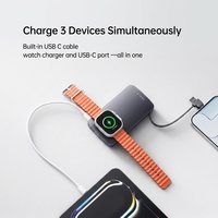 Chargeur sans fil magnétique 3-en-1 10000 mAh, batterie externe haute capacité avec câble intégré et écran LED pour iPhone 17, AirPods, iWatch