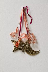 Star Shape Metal Christmas Ornament With Beads Handicraft Decor - Product Image 3