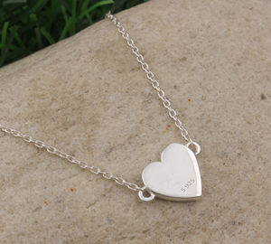 Collier pendentif cœur en argent sterling 925 plaqué platine vintage, chaîne de bijoux minimaliste délicate, charme d'amour pour unisexe - Product Image 2