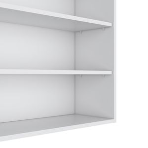 Chinle Open Storage Wall Cabinet in <b>White</b> Melamine Modern Style Wall <b>Shelves</b> - Product Image 2