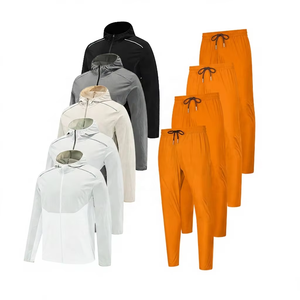 Conjunto Deportivo de Dos Piezas para Hombre, con Capucha, Estampado, Impermeable, de Secado Rápido, para Gimnasio, Correr, Chaqueta y Pantalones - Product Image 2
