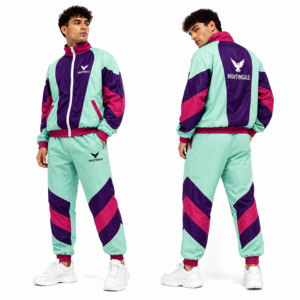 Conjunto Deportivo de Invierno Ligero Personalizado de Fábrica, Chaqueta con Cremallera Reflectante 3M y Pantalones Cortavientos - Product Image 2