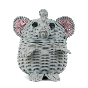 Hot Selling Elephant Shape Rattan Kid's Room Storage <b>Basket</b> Nursery BedRoom Furniture Kids Room Storage Books Toys Wholesale - Product Image 2