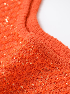 Womens Glitter Knit Tank <b>Top</b> Scoop Neck Sleeveless Crop <b>Top</b> Custom Sparkle Shimmer Summer Clubwear Vest Blouse - Product Image 4