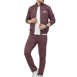 Latest Design Winter Men's Fleece <b>Tracksuit</b> Set Causal Long Sleeve Custom Color <b>Plain</b> Fleece <b>Tracksuit</b> For Sale - Product Image 3