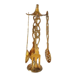 Organisateur de couverts en laiton à fixation murale pour cuisine, égouttoir à vaisselle, panier de rangement pour ustensiles, support pour couteaux et baguettes - Product Image 5