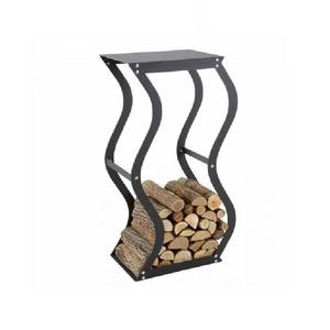 Meilleur support à bois d'arrivage rapide pour intérieur et extérieur, porte-bûches moderne en métal à cadre carré, thermolaqué, taille, forme et couleur personnalisables - Product Image 6