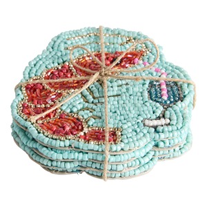 Nautical Handmade <b>Beaded</b> Fish <b>Placemat</b> Oval Dining Table Mat Coastal Seafood Theme Home Decor Accent - Product Image 6
