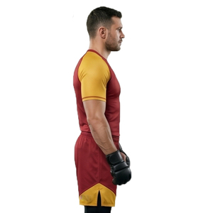 Ensemble Rash Guard MMA de Compression Premium à Manches Courtes, Ensemble Rash Guard MMA OEM, Uniforme de Compression pour Hommes - Product Image 4