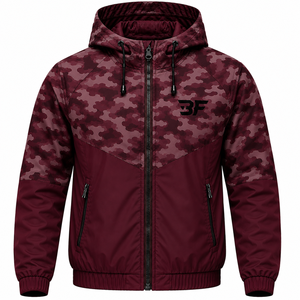 Veste coupe-vent personnalisée, design camouflage, veste coupe-vent décontractée tendance, manteau pour homme, vêtements d'extérieur automne-hiver, veste coupe-vent - Product Image 5