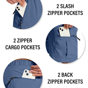 Shorts de randonnée pour homme, nouveau design, été, extérieur, respirant, séchage rapide, multi-poches, avec logo personnalisé. - Product Image 3