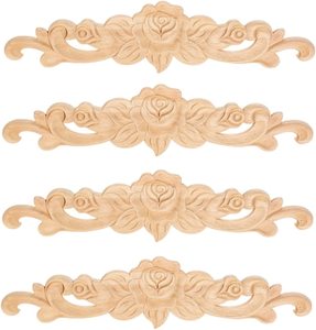 Decorative Solid Wood Carved Appliques for <b>Kitchen</b> Cabinet Onlays Furniture <b>Ornament</b> Custom Design OEM Manufacturer Export - Product Image 2