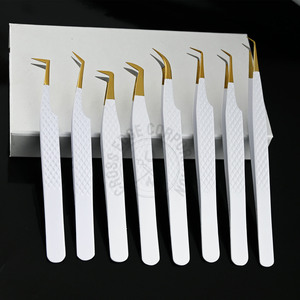 Pince à épiler innovante Maga Volume Extension de cils Meilleure collection Pince à épiler Boîte personnalisée et logo Diamond Grip Acier inoxydable - Product Image 1