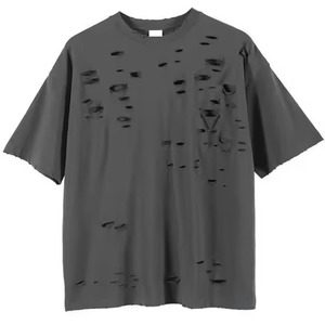 T-shirt Homme Oversize 100% Coton Personnalisé Effet Délavé Vintage 2026 – Design Délavé et Vieilli à Épaules Tombantes, Coupe Courte - Product Image 1