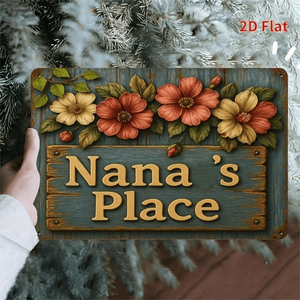 CIFbuy Panneau rustique en aluminium 20,3x30,5 cm pour la maison, décoration murale en bois, TikTok pour service de retrait Temu - Product Image 1