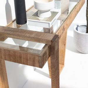 โต๊ะคอนโซลไม้ Vandana Lunaris Solace พร้อมท็อปกระจก ดีไซน์ทันสมัยตกแต่งด้วยไม้เนื้อแข็ง - Product Image 2