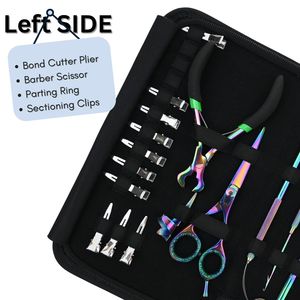 Kit Profesional de Herramientas para Extensiones de Cabello: Alicates para Remover Microperlas, Rizador de Perlas, Cortador de Adhesivos, Enhebrador de Gancho, Mini Tijeras y Clips - Product Image 3