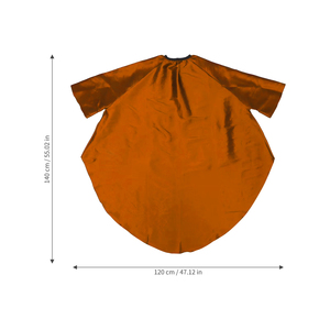 Cape de coiffure professionnelle marron en polyester résistante à l'eau, avec fermeture à bouton-pression réglable, réutilisable pour salon de coiffure - Product Image 2