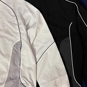 <b>Men</b> <b>Soft</b> <b>Shell</b> Lightweight Nylon Track <b>Jacket</b> Windbreaker Hoodie Custom Zip up Stand Collar Vintage Sports Football <b>Jackets</b> - Product Image 5