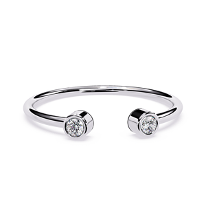 Anillos Apilables Clásicos y Sencillos de Oro Sólido de 14K con Diamantes Cultivados en Laboratorio CVD HPHT, para Uso Diario - Product Image 6