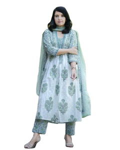 Indian Ethnic Collection 2024 Mix Cotton Silk Ready-to-Wear Salwar Suit with Dupatta for Weddings and Casuals - Product Image 1