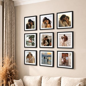 Ensemble de cadres photo en macramé bohème en bois de manguier, 20x25cm, 12 pièces, fait main, vente en gros - Aqudus Saleem - Product Image 1