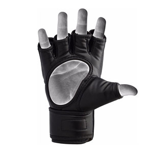 Gants de boxe professionnels MMA à demi-doigts en cuir véritable avec poignées, équipement de haute qualité pour le Muay Thai et le Kick Boxing - Product Image 3