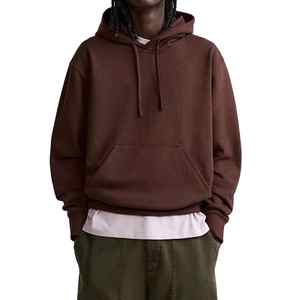 Fabricante de ropa de hombre pulóver sudadera sin cuerda 100% algodón de talla grande recortada Vintage sudaderas con capucha para hombres - Product Image 2