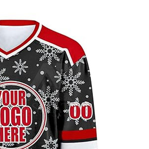 Jersey de Hockey Sublimado de Estilo Auténtico, Personalizado para Equipos, Prenda Deportiva de Hockey sobre Hielo de Poliéster Premium - Product Image 2